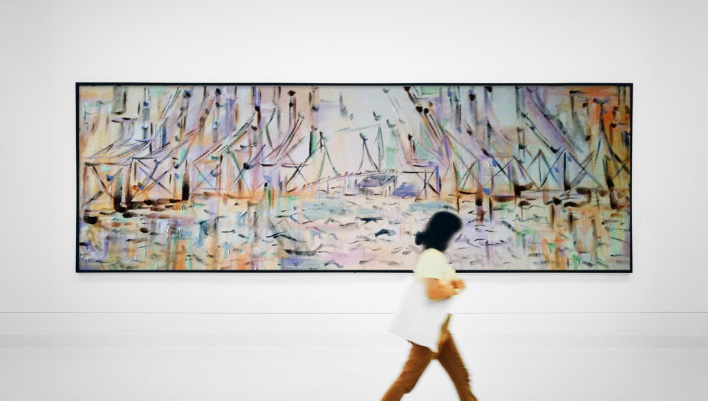 Visualisierung-einer-Ausstellung-mit-dem-Gemaelde-Hafenansicht-IV-von-Nicole-Wessels-Kuenstlerin-aus-Hamburg-ars-niwe